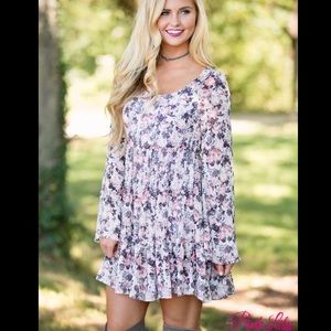 Long Sleeved Floral Dress